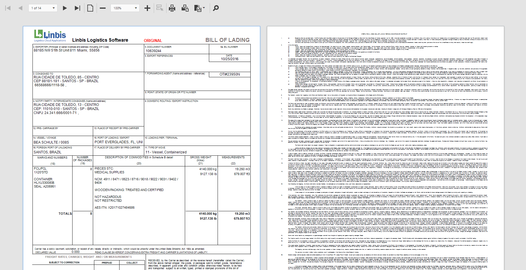 Bill of Lading